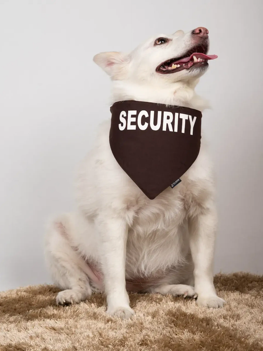 Petsnugs Brown Security Bandana For Dogs & Cats (S)