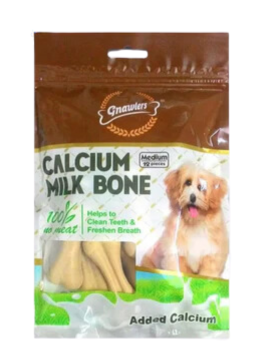 Gnawlers Calcium Milk Bone Medium 12 Pcs